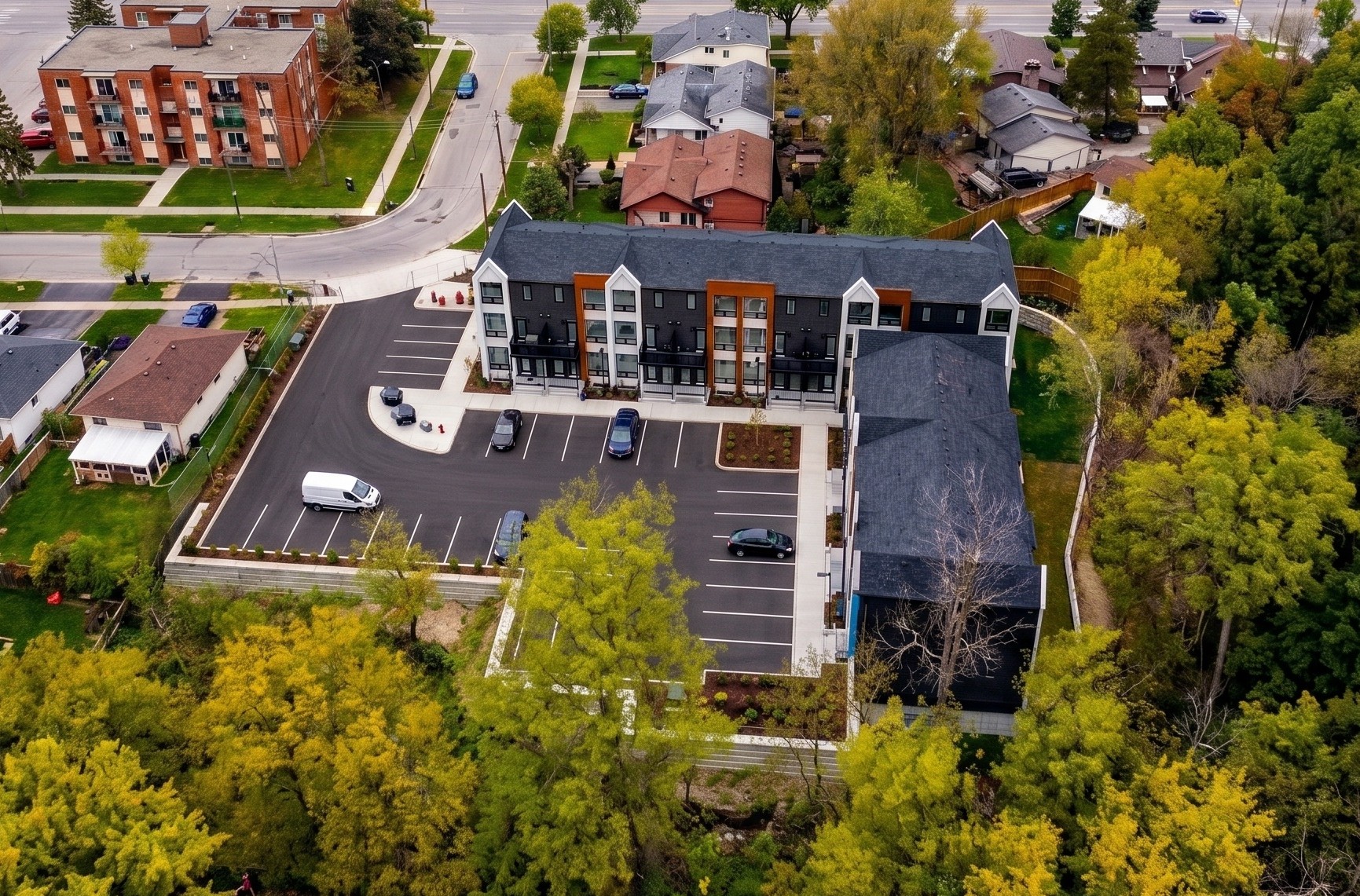 Haravale Towns — stacked townhomes by Pioneer Tower Homes, Grand River North Kitchener